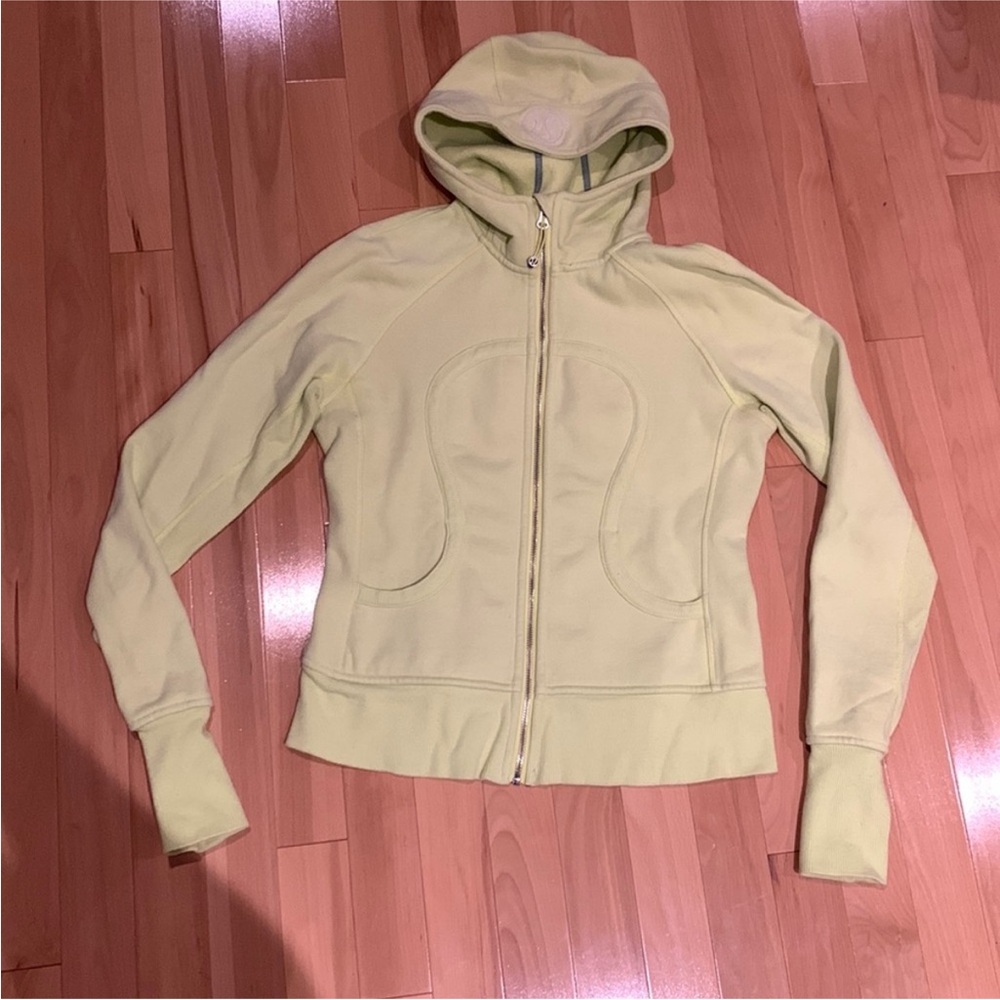 Lululemon Scuba Hoodie *Stretch Clarity Yellow Full Zip - size 8